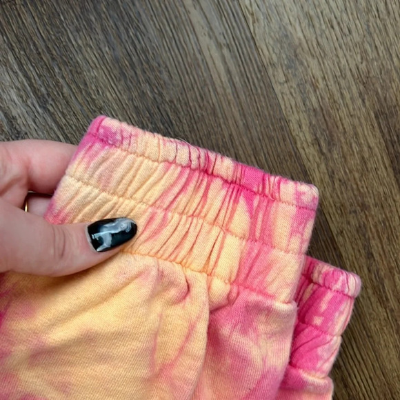 Frankie's Bikinis Aiden Sweatpant Pink and Orange Tie Dye Size Small - Picture 4 of 6